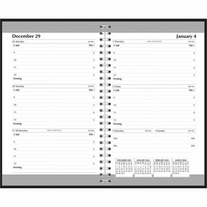 House of Doolittle Horizontal Format Recycled Weekly Planner - Julian Dates - Weekly - 12 Month - January 2026 to December 2026 - 8:00 AM to 5:00 PM - Half-hourly - 1 Week Dou