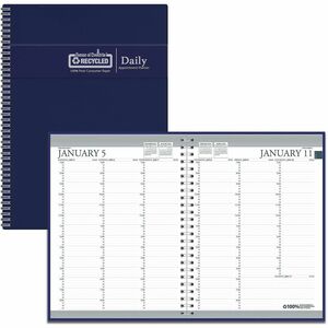House of Doolittle Blue Professional Weekly Planner - Julian Dates - Weekly - 1 Year - January 2026 to December 2026 - 7:00 AM to 8:45 PM - Quarter-hourly - 1 Week Double Page