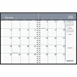 House of Doolittle Expense Log/Memo Page Monthly Planner - Julian Dates - Monthly - 14 Month - December 2025 to January 2027 - 1 Month Double Page Layout - 6 7/8" x 8 3/4" She