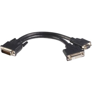 StarTech.com 8in LFH 59 Male to Female DVI I VGA DMS 59 Cable - 1 x DVI-D Dual-Link Female Video