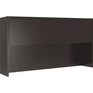 Safco Aberdeen Series Hutch - 39" Height x 72" Width x 15" Depth - Fluted Edge - Finish: Laminate, Mocha - Cord Management, Leveling Glide, Grommet, Modesty Panel, Scratch Res