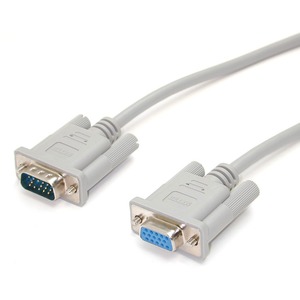 StarTech.com 15 ft VGA Monitor Extension Cable - HD15 M/F - 1 x HD-15 Male - 1 x HD-15 Female - Grey