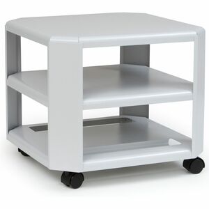 Master Mobile Printer Stand - 75 lb Load Capacity - 2 x Shelf(ves) - 8.50" Height x 18" Width x 18" Depth - Floor - Steel - Gray