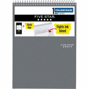 Mead 1-Subject Notepad - 100 Sheets - Wire Bound - 8 1/2" x 11" - White Paper - Assorted Cover Laminated - Plastic Cover - Perforated - 1 Each