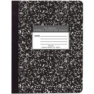Roaring Spring Unruled Hard Cover Composition Book - 50 Sheets - 100 Pages - Plain - Sewn/Tapebound - 15 lb Basis Weight - 56 g/m&#178; Grammage - 9 3/4" x 7 1/2" - 0.25" x 7.
