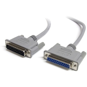 StarTech.com 6 ft Straight Through DB25 Serial/Parallel Cable - M/F - DB-25 Male - DB-25 Female - 1.83m - Gray