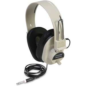 Califone Ultra Sturdy Stereo Headphone W/ Vol Cntrl - Stereo - Beige - Mini-phone (3.5mm) - Wired - 300 Ohm - 40 Hz 18 kHz - Nickel Plated Connector - Over-the-head - Binaural