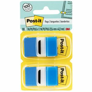 Post-it® Blue Flag Value Pack - 600 x Blue - 1" x 1 3/4" - Rectangle - Unruled - Blue - Removable, Repositionable, Reusable - 600 / Box