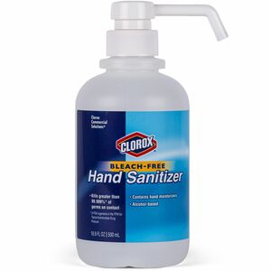 Clorox Hand Sanitizer - 16.9 fl oz (500 mL) - Pump Bottle Dispenser - Kill Germs - Hand - Bleach-free, Non-sticky, Non-greasy - 1 Each