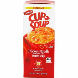 Lipton® Cup-a-Soup Chicken Noodle Instant Soup - Low Calorie - Cup - 1 Serving Cup - 0.45 oz - 22 / Box