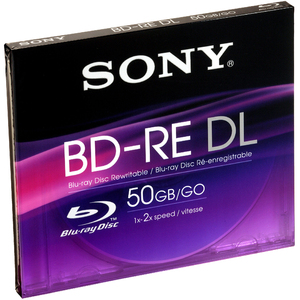 Sony BNE50B Single Blu-ray Rewritable Media - BD-RE - 2x - 50 GB Jewel Case