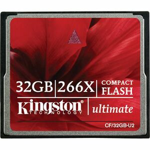 Kingston Ultimate CF/32GB-U2 32 GB CompactFlash - 1 Card - 266x Memory Speed