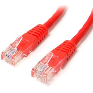 StarTech.com 6 ft Red Molded Cat5e UTP Patch Cable - Category 5e - 6 ft - 1 x RJ-45 Male - Red