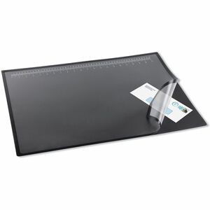 Artistic Logo Pad Desk Pad - 22" Width x 17" Depth - Rubber - Black