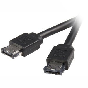 StarTech.com 3 ft Power eSATA Cable - M/M - 1 x Male eSATA - 1 x Male eSATA - Black