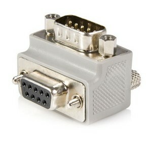 StarTech.com Right Angle DB9 to DB9 Serial Cable Adapter Type 1 - M/F - 1 x DB-9 Male Andamp; Female Serial