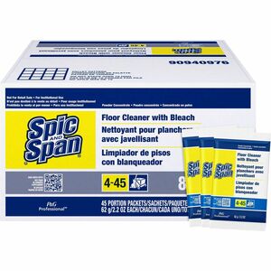 Spic and Span Floor Cleaner with Bleach - For Multipurpose - 2.20 oz (0.14 lb) - 45 / Carton - Deodorize, Phosphate-free, Heavy Duty - White