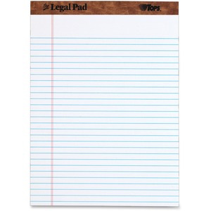Tops 75330 Notepad - Letter - 8 1/2" x 11" - White Paper - 1 Each
