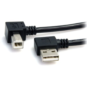 StarTech.com 3 ft A Right Angle to B Right Angle USB Cable - M/M - 1 x Type A Male USB