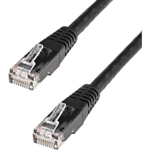 StarTech.com 10 ft Black Molded Cat6 UTP Patch Cable - ETL Verified - Category 6 - 10ft