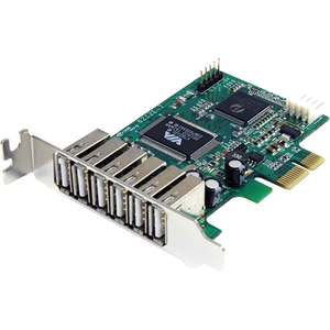 StarTech.com 7 Port PCI Express Low Profile High Speed USB 2.0 Adapter Card - 6 x Type A Female USB