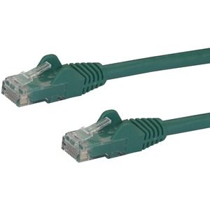 StarTech.com 15 ft Green Snagless Cat6 UTP Patch Cable - Category 6 - 15 ft - 1 x RJ-45 Male Network - 1 x RJ-45 Male Network - Green