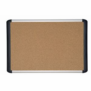 MasterVision MV TechCork Bulletin Boards - 24" Board Height x 36" Board Width - Cork Cork Surface - Self-healing - Aluminum Frame - 1 Each