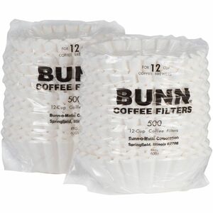 BUNN 12-Cup Regular Filters - 10 fl oz Capacity - 1000 / Carton - White