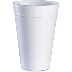 Dart 32 oz Big Drink Foam Cups - 1 quart - Round - 25 / Pack - White - Foam - Beverage, Hot Drink, Cold Drink