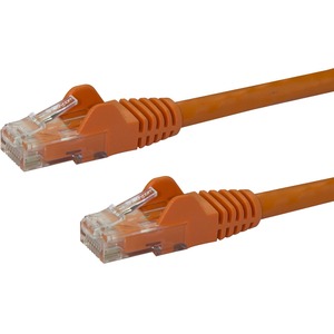 StarTech.com 10 ft Orange Snagless Cat6 UTP Patch Cable - Category 6 - 10 ft - 1 x RJ-45 Male Network - 1 x RJ-45 Male Network - Orange
