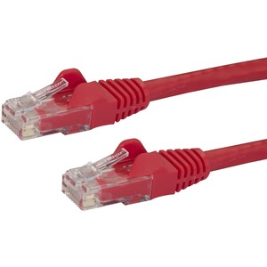 StarTech.com 15 ft Red Snagless Cat6 UTP Patch Cable - Category 6 - 15 ft - 1 x RJ-45 Male Network - 1 x RJ-45 Male Network - Red