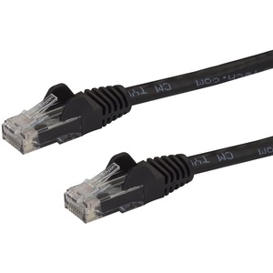 StarTech.com 25 ft Black Snagless Cat6 UTP Patch Cable - Category 6 - 25 ft - 1 x RJ-45 Male Network - 1 x RJ-45 Male Network - Black