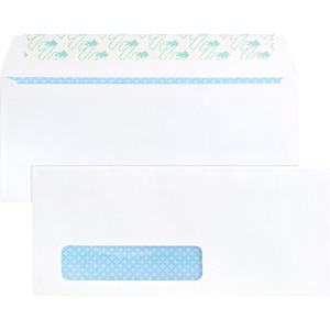 Business Source Security Tint Window Envelopes - Business - #10 - 9 1/2" Width x 4 1/8" Length - Peel & Seal - Wove - 500 / Box - White