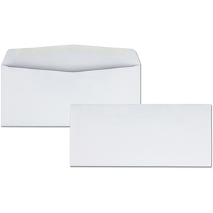 Business Source Regular Business Envelopes - Commercial - #10 - 9 1/2" Width x 4 1/8" Length - 24 lb - Gummed - Wove - 500 / Box - White
