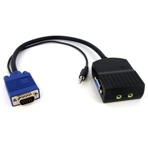 StarTech.com 2 Port VGA Video Splitter with Audio - USB Powered - 1 x HD-15 Video In