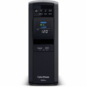 Cyberpower Systems 1500va 900w Tower 2 Minute Full Load 10 X Nema 5 15r Cp1500pfclcd