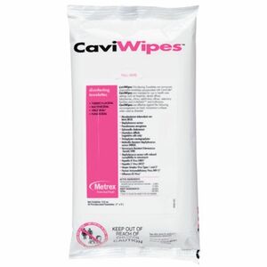 Caviwipes Flatpack - 45 / Pack - Disinfectant, Bleach-free, Fragrance-free - White