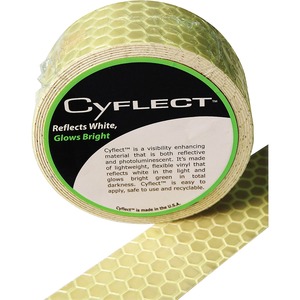 Miller's Creek Honeycomb Reflective Adhesive Tape - 5 ft Length x 1.50" Width - Plastic - For Shipping, Mailing - 1 / Roll - Yellow