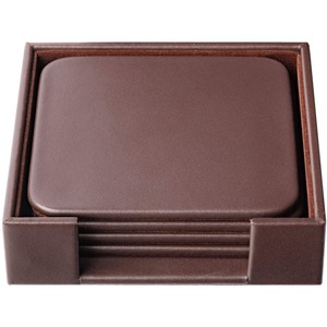 Dacasso Leather Square Coaster Set