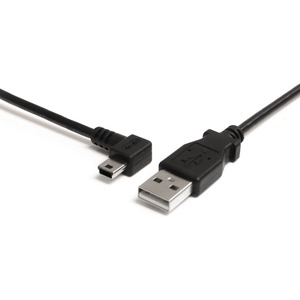 StarTech.com 3 ft Mini USB Cable - A to Left Angle Mini B - Type A Male USB - Type B Male mini-USB