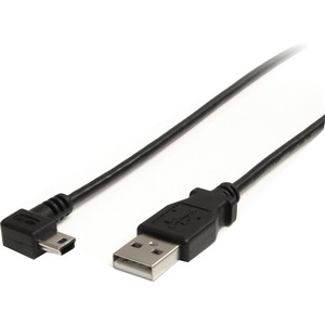 StarTech.com 3 ft Mini USB Cable - A to Right Angle Mini B - Type A Male USB