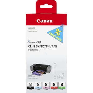 Canon CLI-8 Ink Cartridge - Photo Cyan, Photo Magenta, Black, Grey