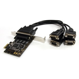 Startech Pci Express X1 4 X Db 9 Male Rs 232 Serial Via Cable Plug In Card Pex4s553b