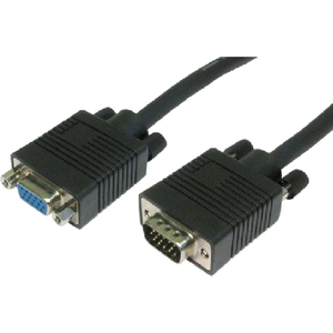 Cables Direct CDEX-222K 2 m Coaxial Video Cable 1 x HD-15 Male VGA - 1 x HD-15 Female VGA - Extension Cable