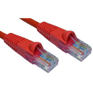 Cables Direct B6-503R 3 m Category 6 Network Cable for Network Device - First End: 1 x RJ-45 Male Network - Second End: 1 x RJ-45 Male Network - Patch Cable - Red