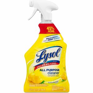 Lysol Lemon All Purpose Cleaner - Ready-To-Use - 32 fl oz (1 quart) - Lemon Breeze Scent - 1 Each - Deodorize, Disinfectant - Yellow