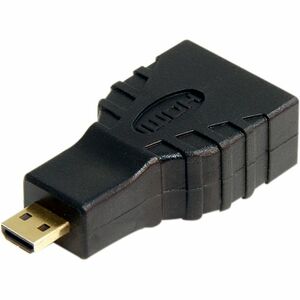 StarTech.com HDMI to HDMI Micro Adapter - F/M - 1 x HDMI Female Digital Audio/Video - 1 x HDMI Micro Type D Male Digital Audio/Video - Gold-plated Connectors - Bla
