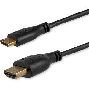 StarTech.com 3 ft Slim High Speed HDMI Cable with Ethernet - HDMI to HDMI Mini M/M for Audio/Video Device