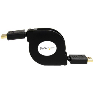 StarTech.com 4ft Retractable High Speed HDMI Cable -HDMI to HDMI Micro - M/M - HDMI for Audio/Video Device