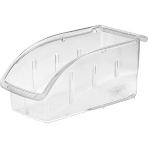 Akro-Mils Insight Ultra Clear Bin - Internal Dimensions: 9.44" Length x 4.13" Width x 4.44" Height - External Dimensions: 10.9" Length x 5.5" Width x 5.3" Height - 25 lb - Sta